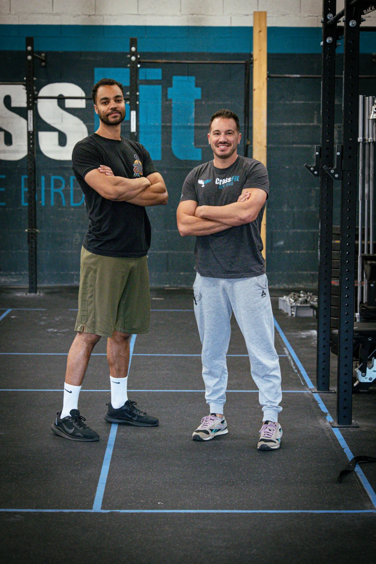 Les coachs de CrossFit Blue Bird dans la salle de Saint-Priest-en-Jarez